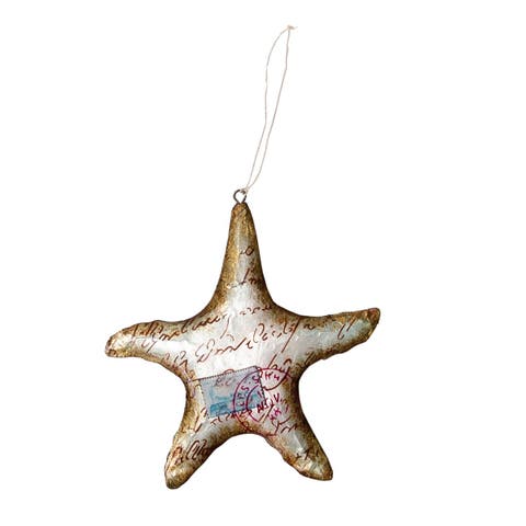Postcard Beach Starfish Christmas Tree Ornament