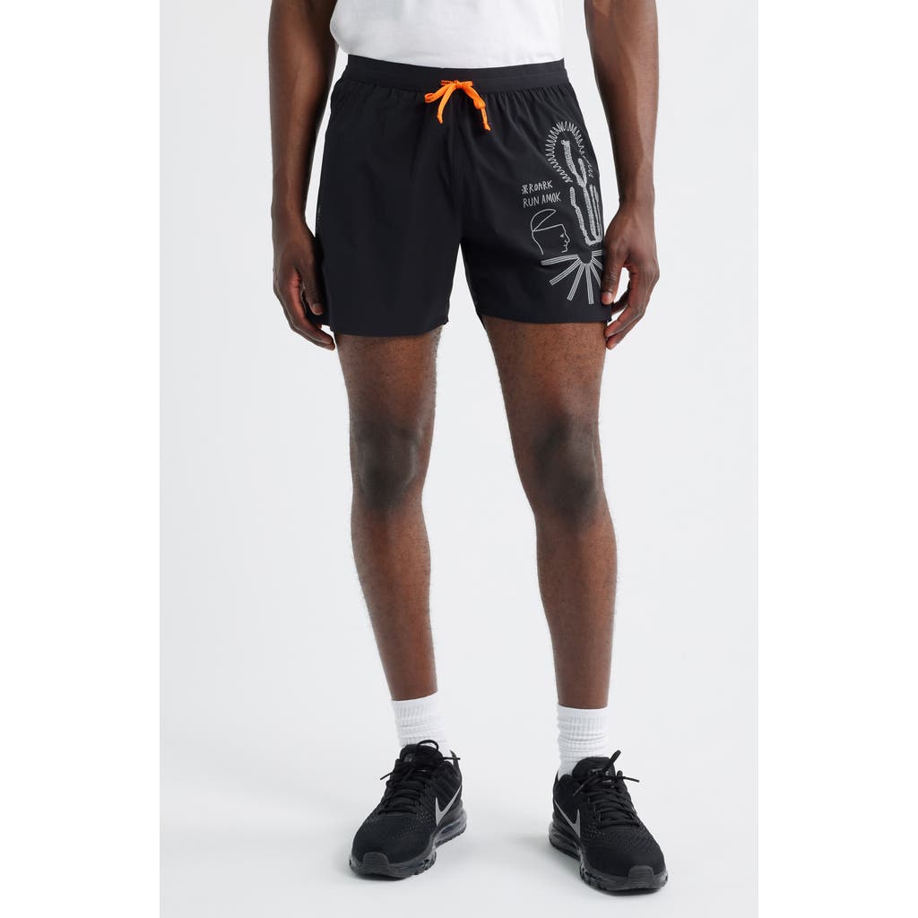 Roark Alta 5 Drawstring Shorts In Black
