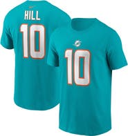 Nike Men's Nike Tyreek Hill Aqua Miami Dolphins Player Name & Number T-Shirt