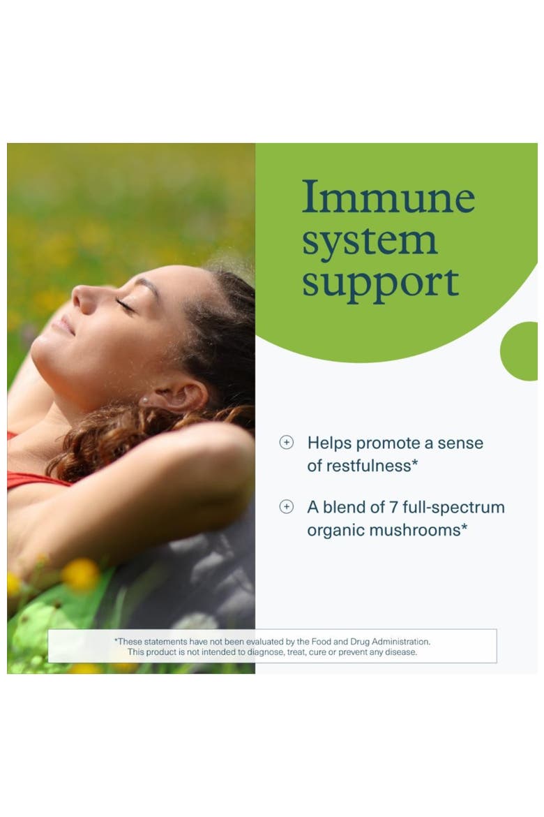 Mushroom Immune Complex Vegan Support Supplement 60 Vegetarian Capsules, Alternate, color, None