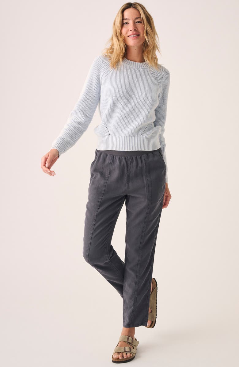 Faherty Arlie Pull-On Tapered Leg Pants, Alternate, color, Faded Black