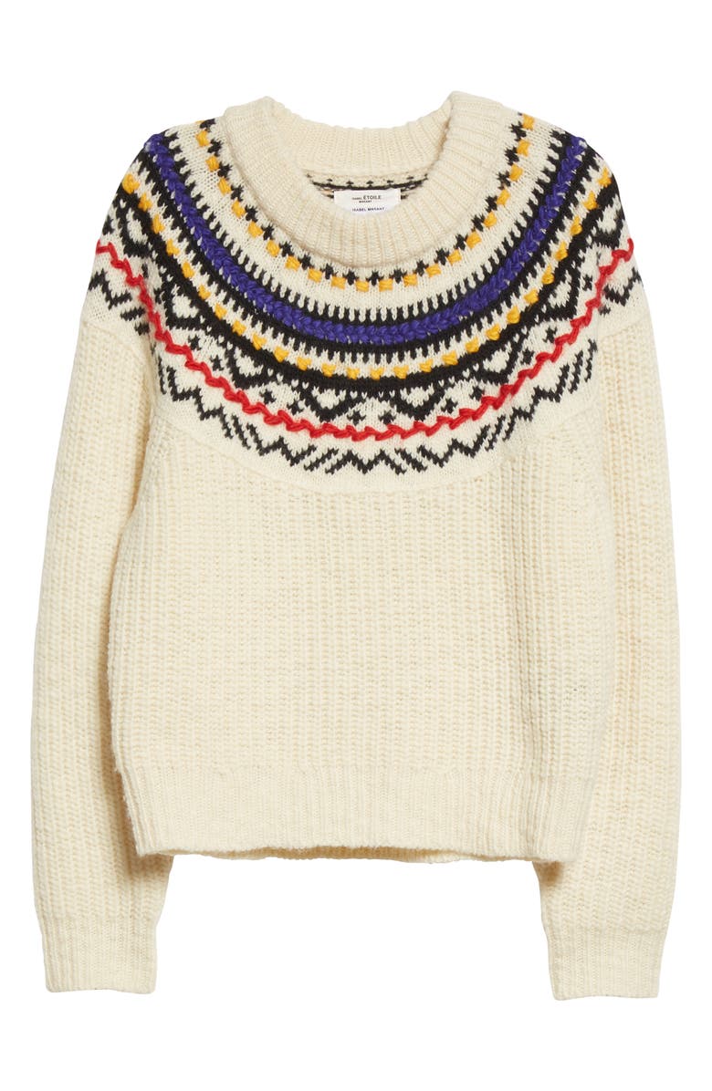 Isabel Marant Étoile Gil Fair Isle Wool Blend Sweater, Alternate, color,