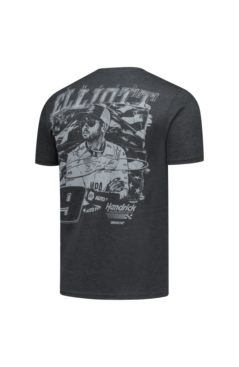 Classic Ink Men's Classic Ink Heather Gray Chase Elliott Lifestyle Tri-Blend T-Shirt, Alternate, color, Heather Gray