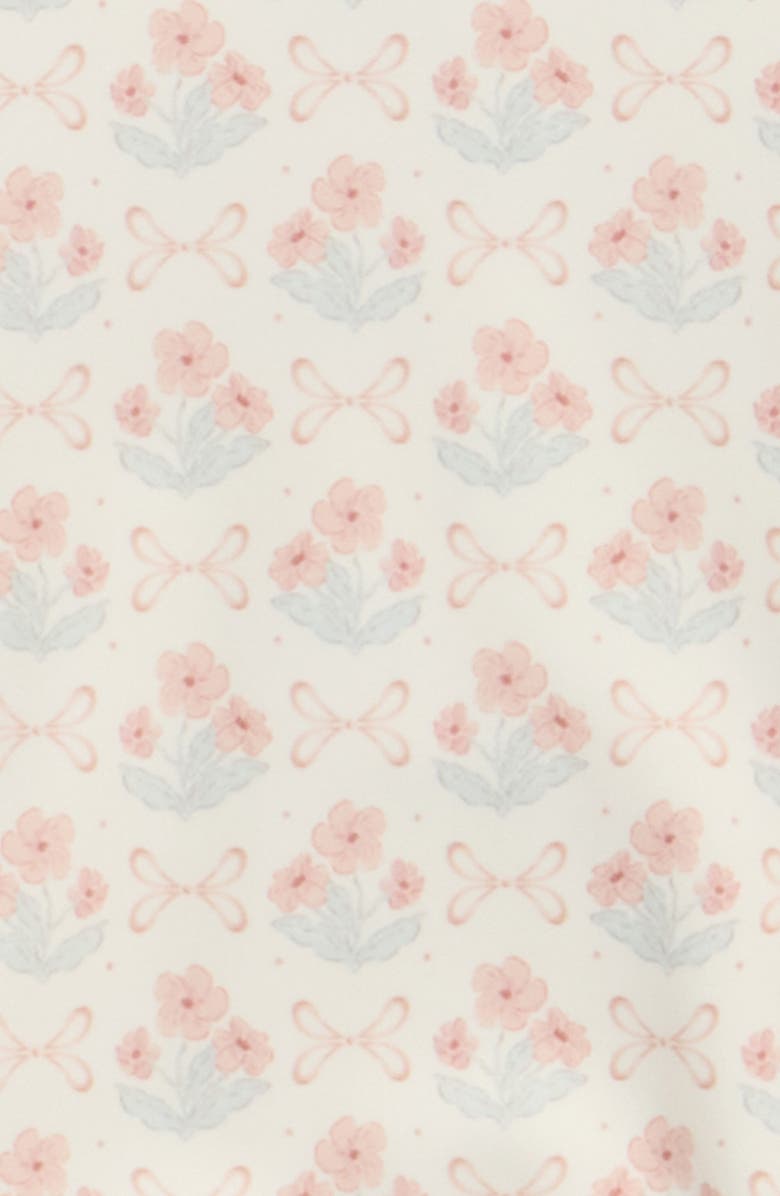 Rylee + Cru Delphine Floral Print One-Piece Rashguard Swimsuit, Alternate, color, Ivory