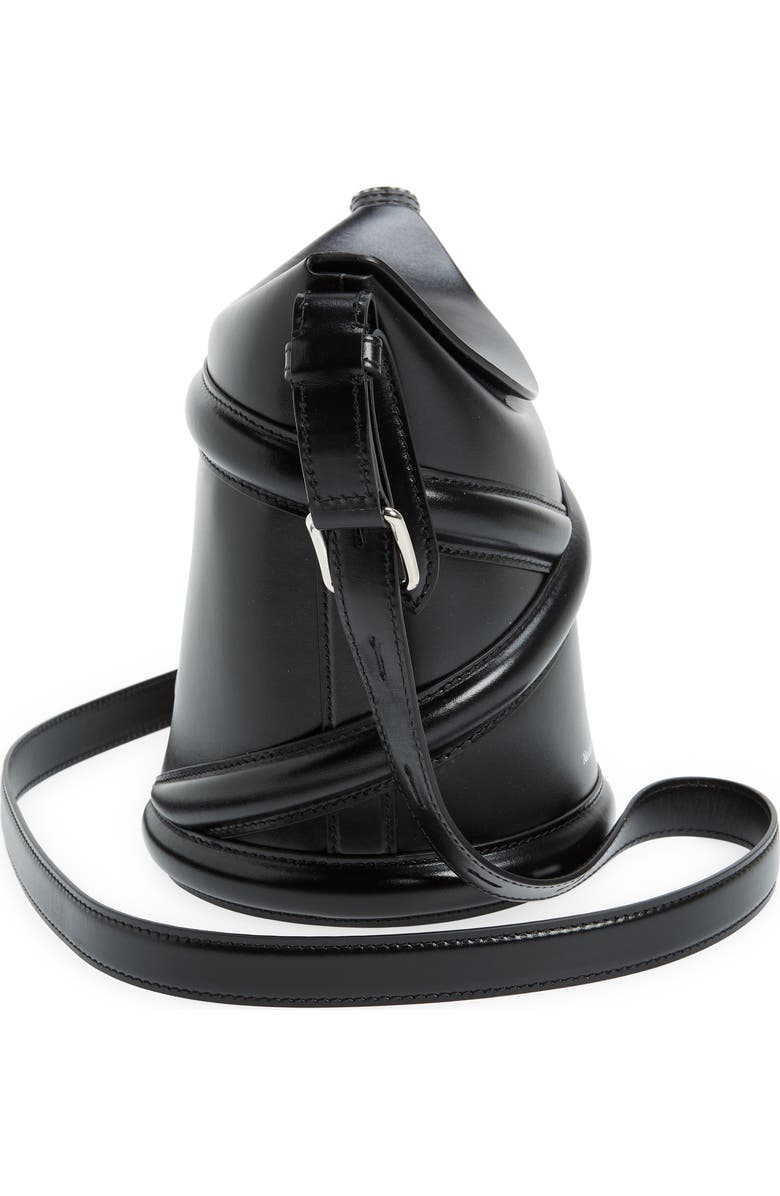 McQueen Small The Curve Leather Shoulder Bag, Alternate, color,