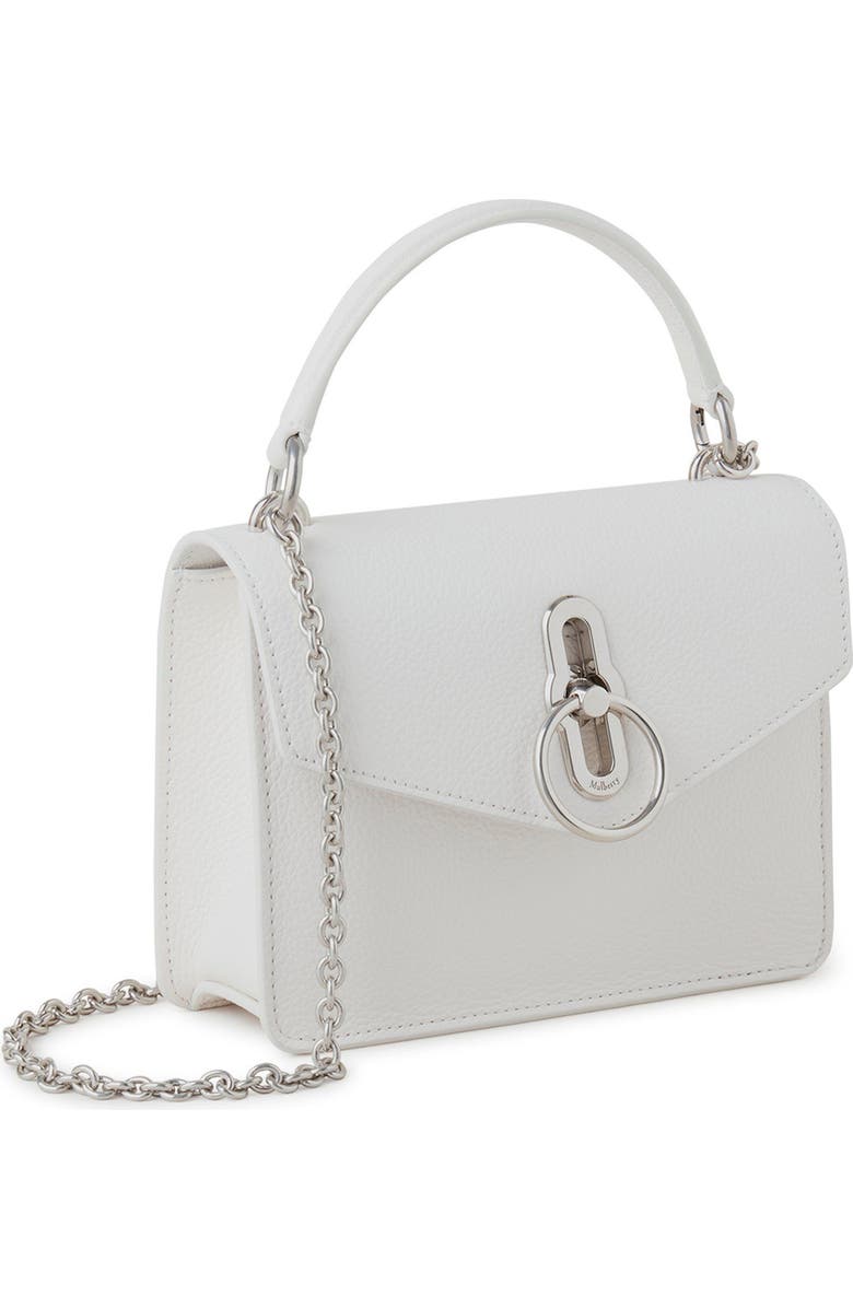 Mulberry Small Amberley Leather Crossbody Bag, Alternate, color, White