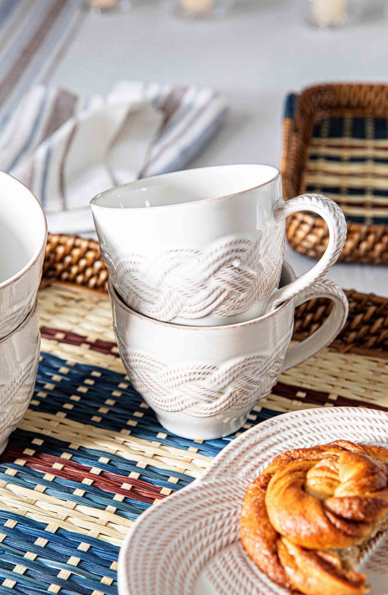 Juliska Le Panier Mystic Knot Mug, Alternate, color, Whitewash