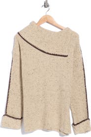 Joseph A Whipstitch Trim Pullover Sweater