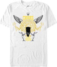 Crooks & Castles Men's Crooks & Castles Abstract Medusa Yellow and Black Logo Graphic T-Shirt