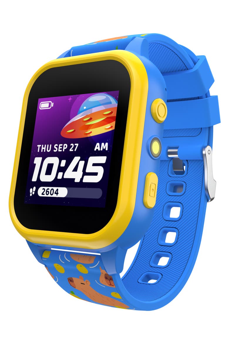 Playzoom Kids Smartwatch & Headphones Set, Alternate, color, BLUE/ YELLOW