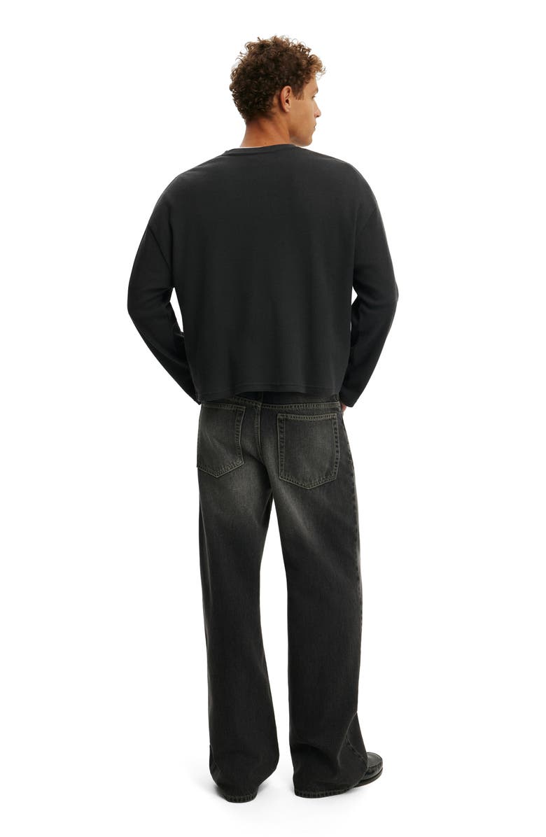 Cotton On Men's Relaxed Straight Jean, Alternate, color, Rocky Washed Black