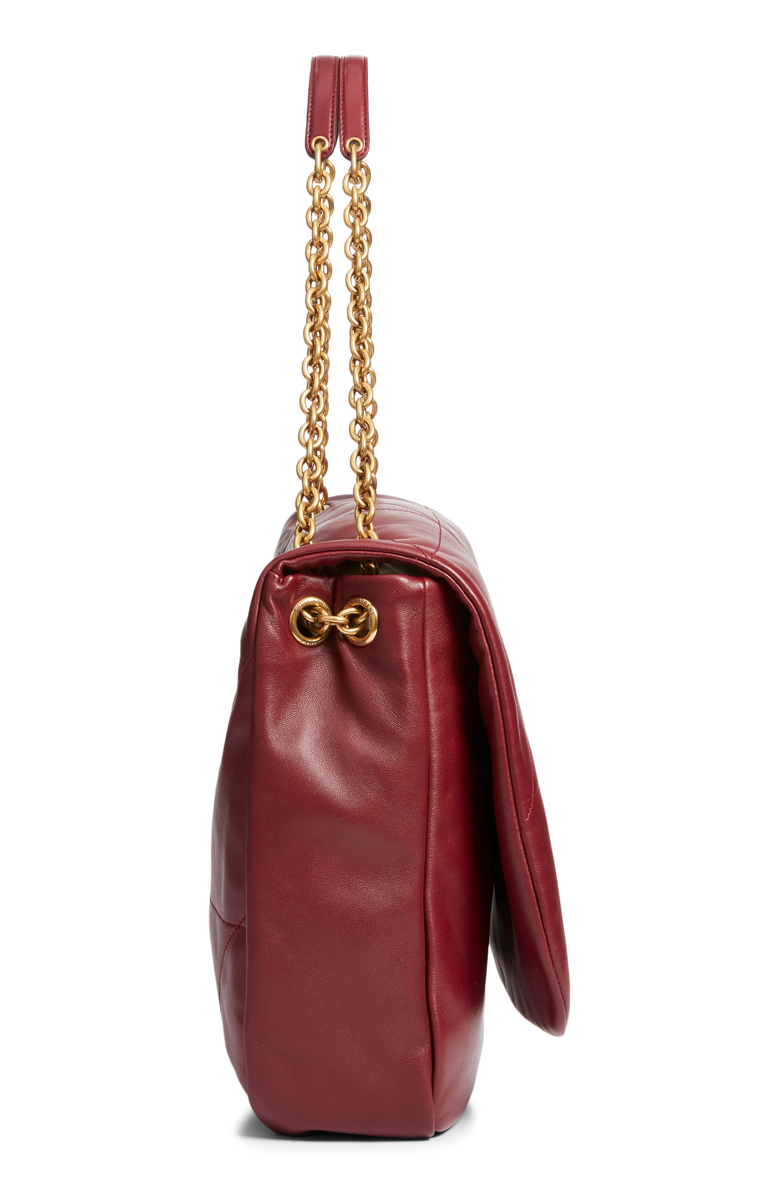 Saint Laurent Jamie 4.3 Patchwork Leather Tote, Alternate, color, New Dark Bordeaux