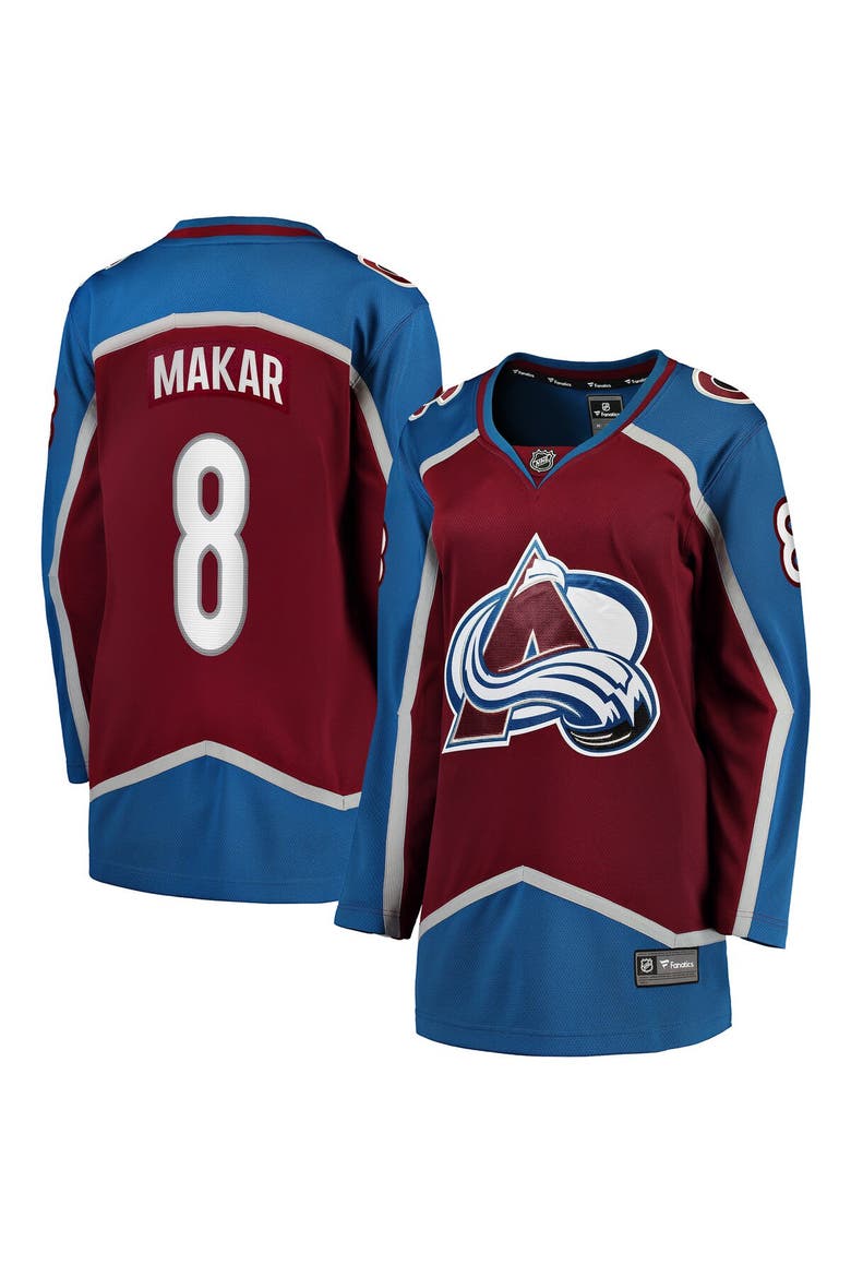 Women's Fanatics Branded Cale Makar Burgundy Colorado Avalanche Home Premier Breakaway Player Jersey, Alternate, color, Burgundy