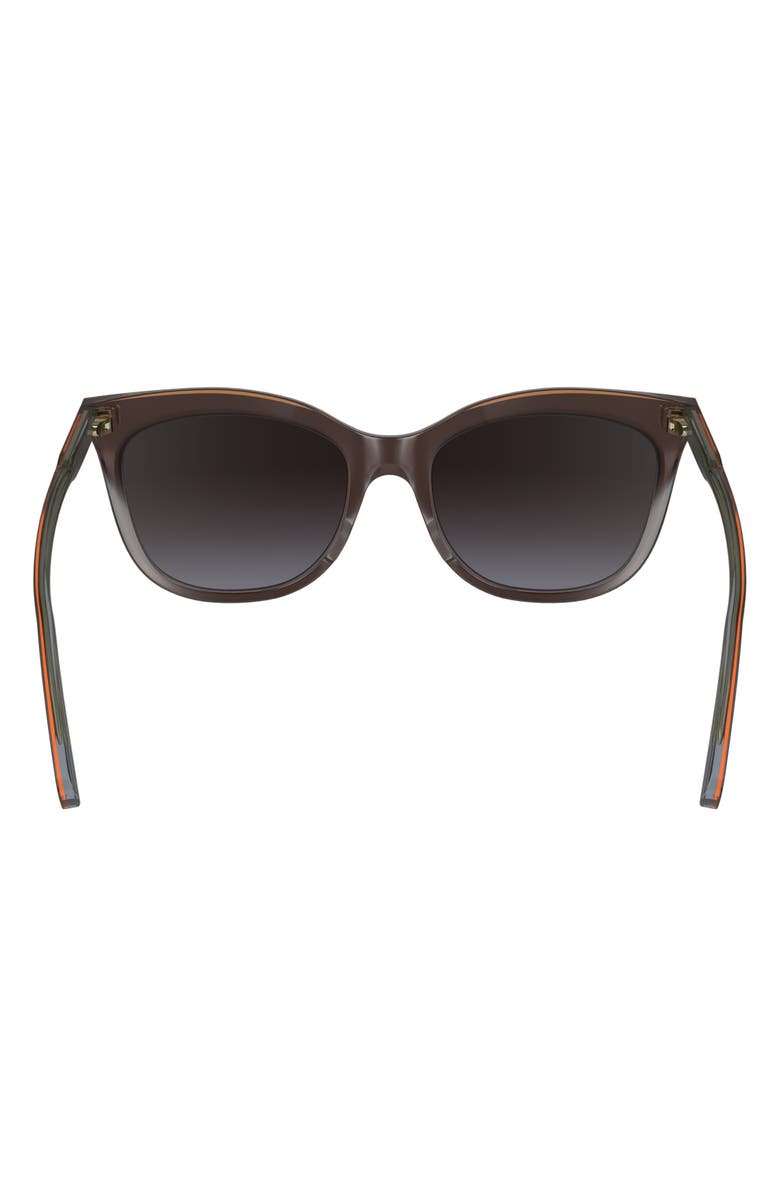Longchamp 53mm Gradient Cat Eye Sunglasses, Alternate, color, Brown/Grey