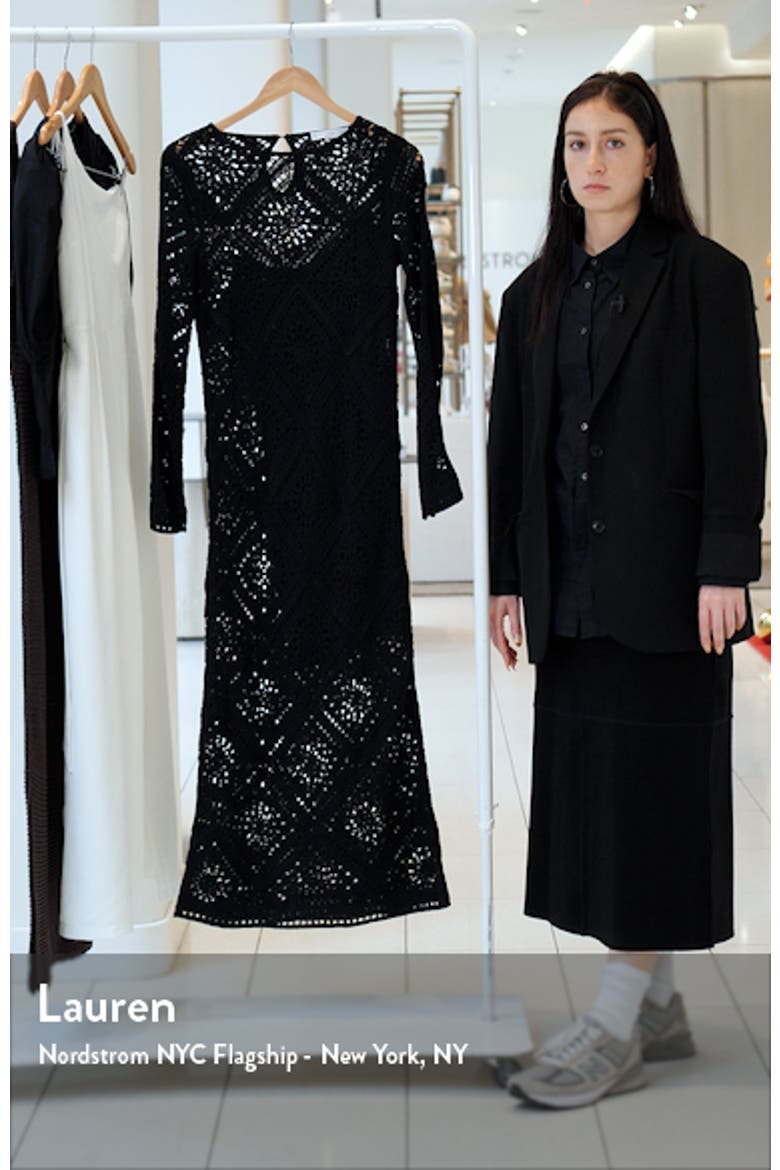 Crochet Long Sleeve Maxi Dress video