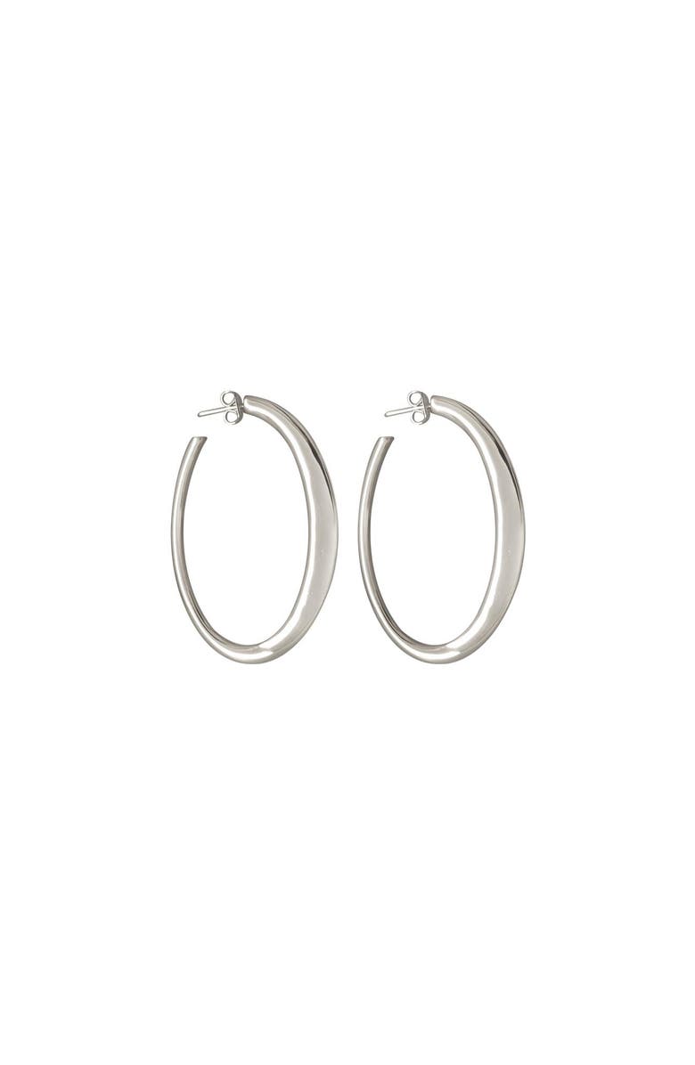 CXC Orbit Hoop Earrings, Main, color, Silver