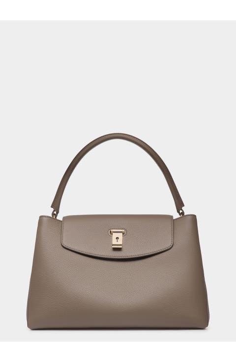 Lock Me Top Handle Bag In Leather