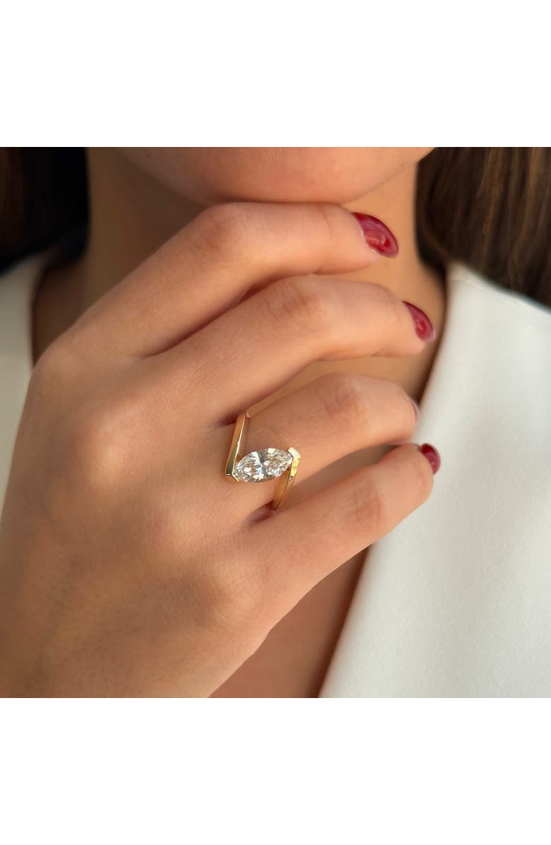 BY ADINA EDEN Lab Grown Diamond Floating Marquise Ring 14K, Alternate, color, 14K Gold
