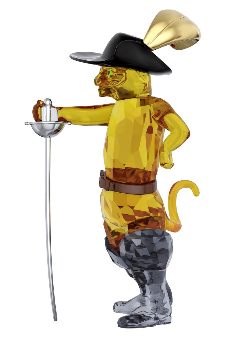 Shrek Puss in Boots Crystal Figurine, Alternate, color, BROWN