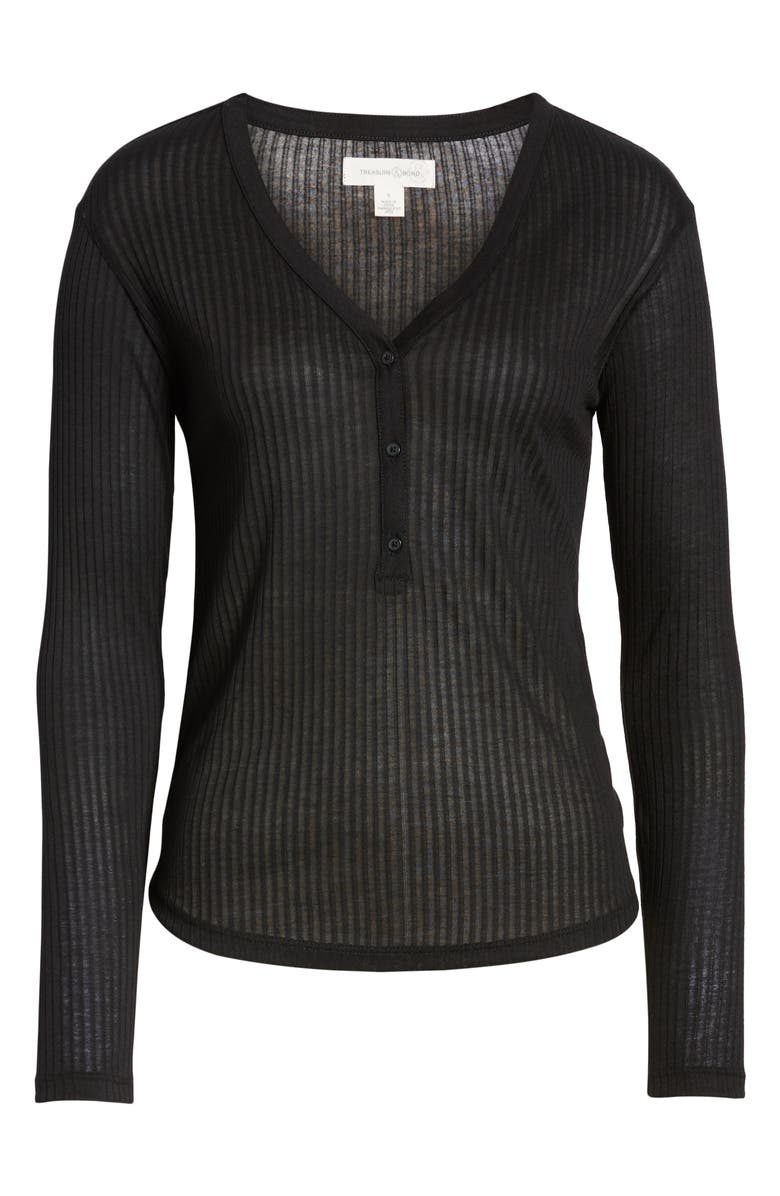 Treasure & Bond V-Neck Henley Top, Alternate, color, 