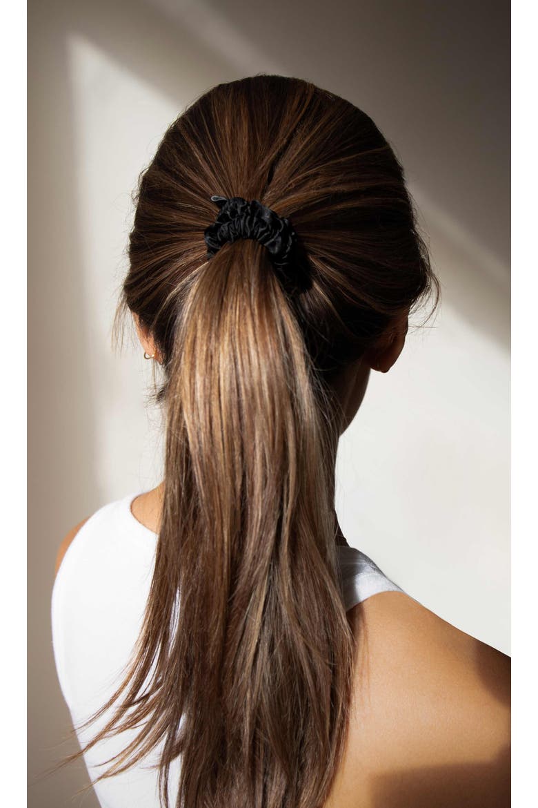 Skinny Scrunchie Set, Alternate, color, Black Jade