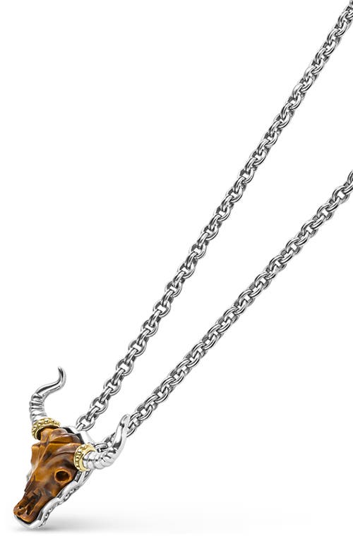 Lagos Anthem Bull Pendant Necklace In Metallic