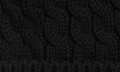 Moncler Wool Hat Featuring Cable Knit And Pom Detail In Black