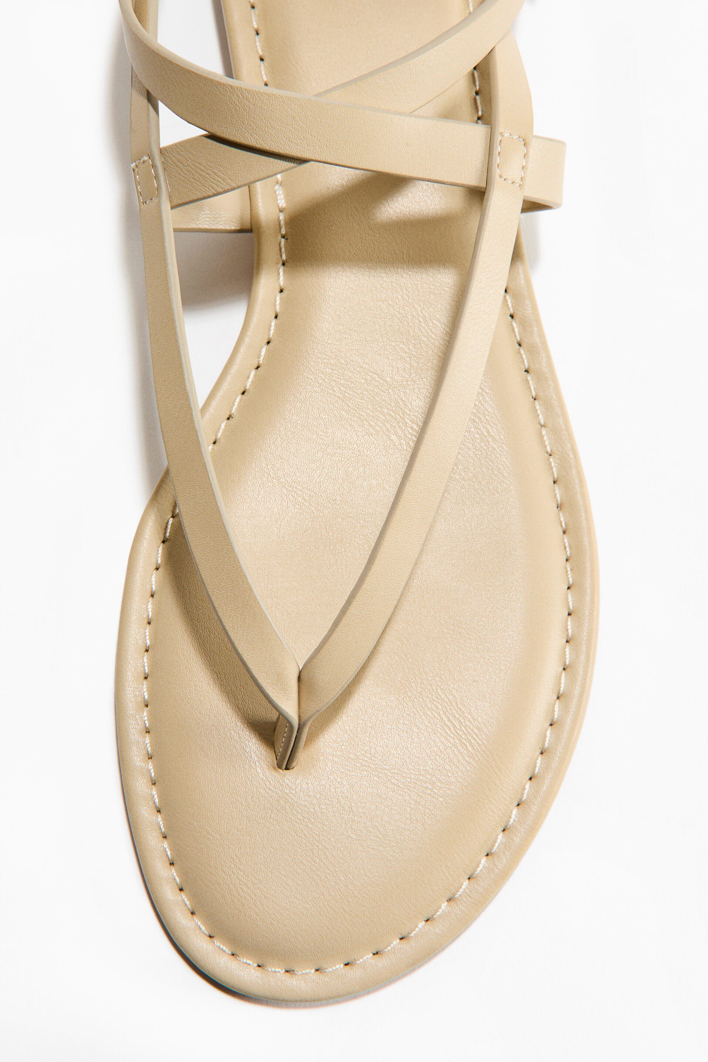 H&M Strappy Sandals, Alternate, color, Light Beige