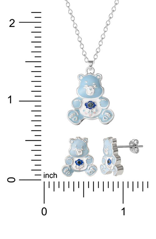 JACMEL JACMEL CARE BEARS® CUBIC ZIRCONIA & ENAMEL CHARM BRACELET & STUD EARRINGS SET 