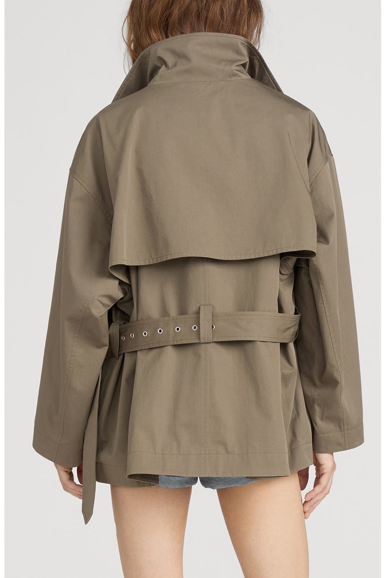 The Short Field Trench Coat, Alternate, color, ARMY