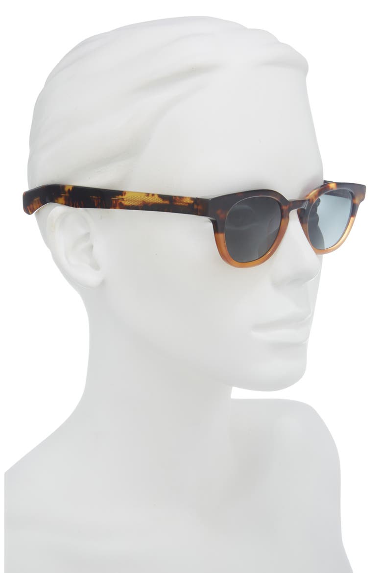 Total Wit 45mm Round Polarized Sunglasses, Alternate, color, TORTOISE / AMBER / GREY