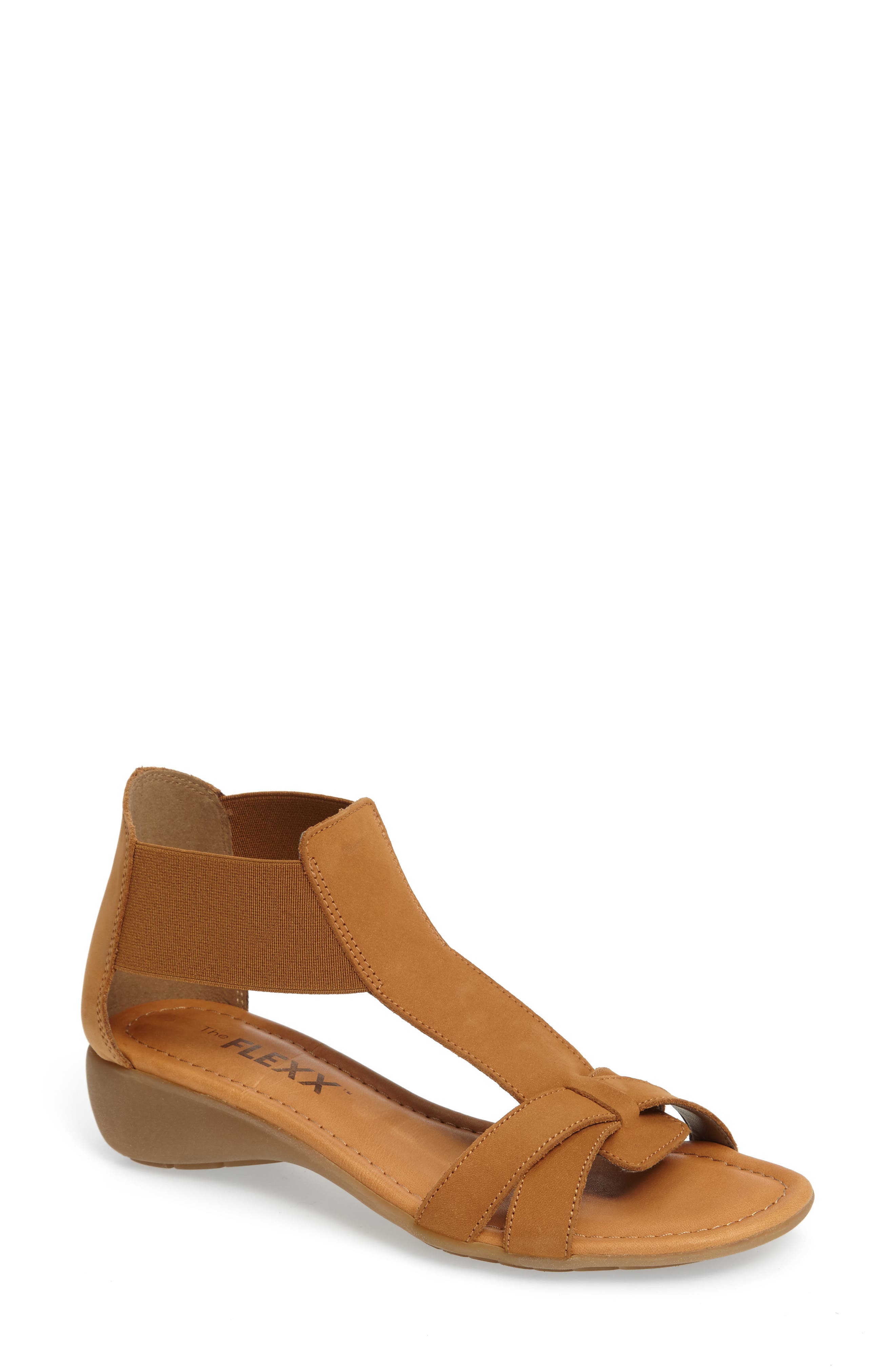 'Band Together' Sandal, Main, color, COGNAC NUBUCK