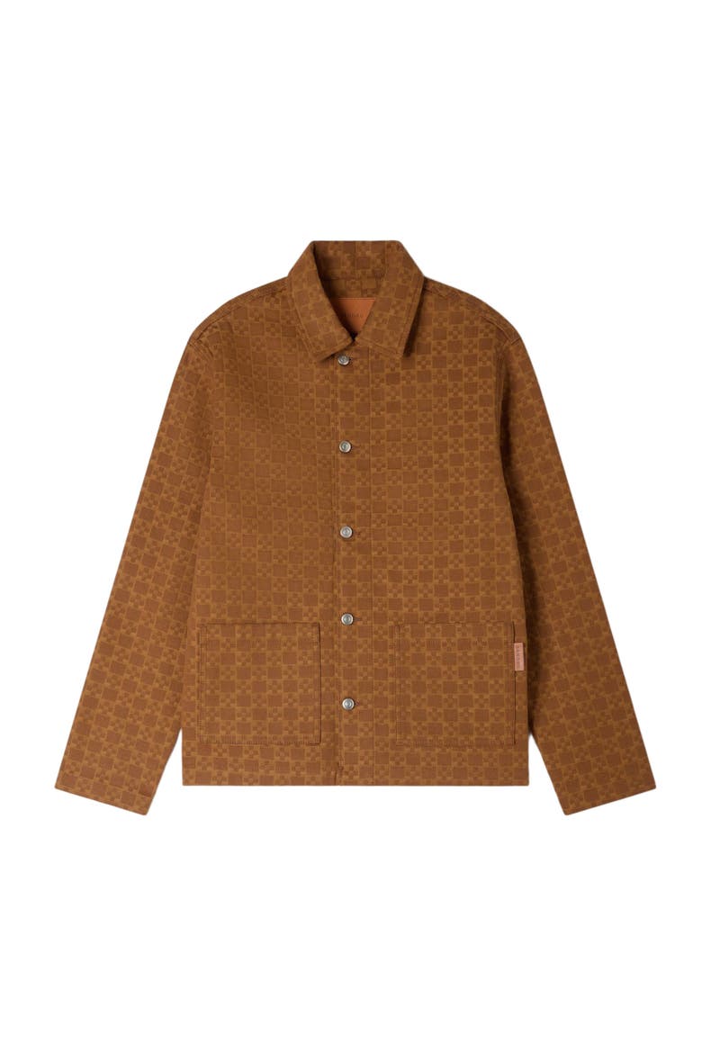 Square Cross denim jacket, Alternate, color, Camel