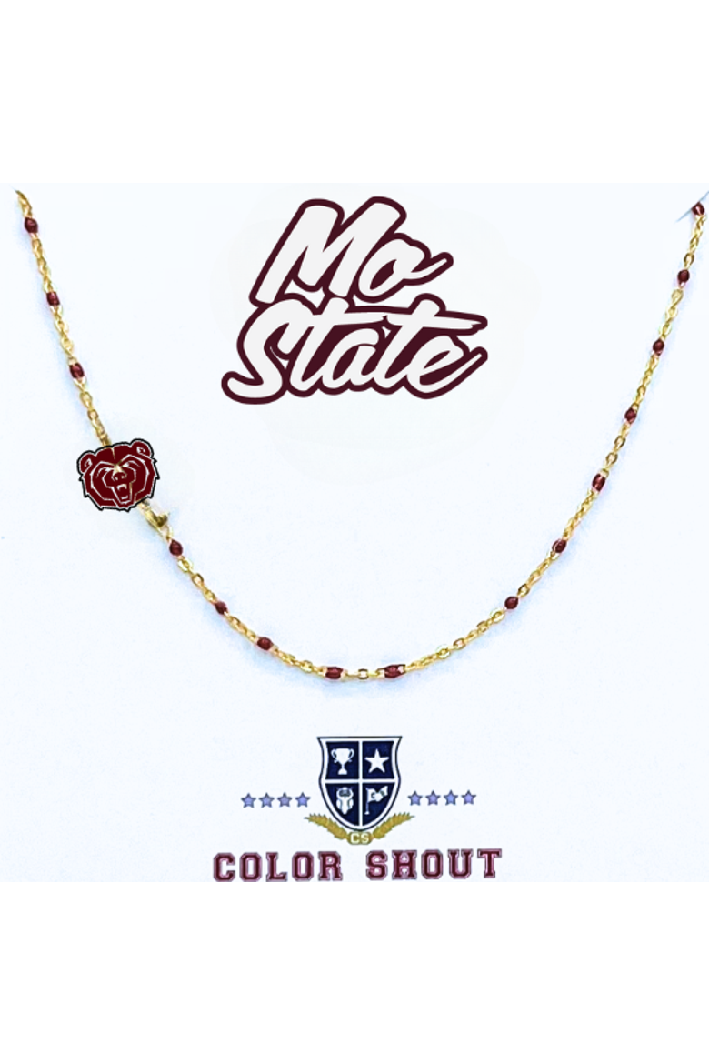 Missouri State University Side Necklace, Main, color, Yellow Gold