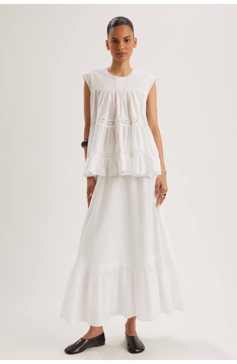 Merlette Quai Top, Main, color, White