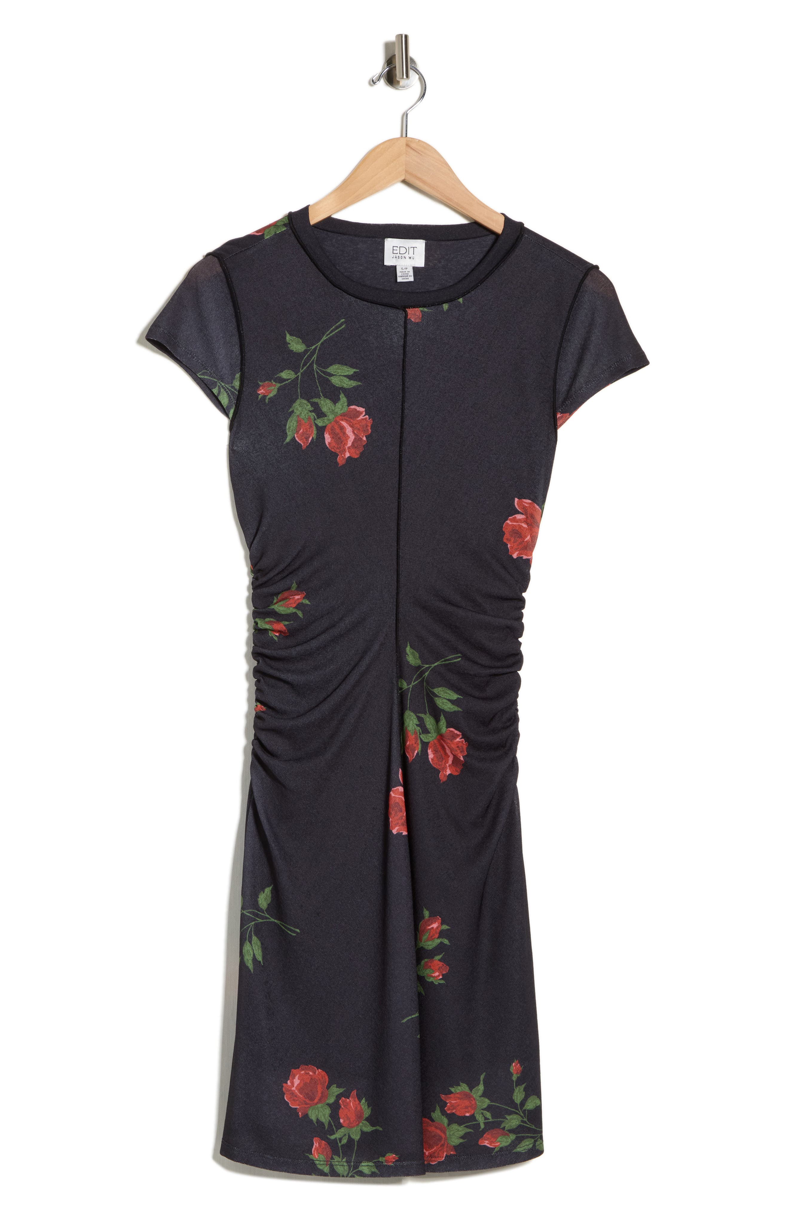 EDIT by JASON WU Cap Sleeve Crewneck Textured Dress
