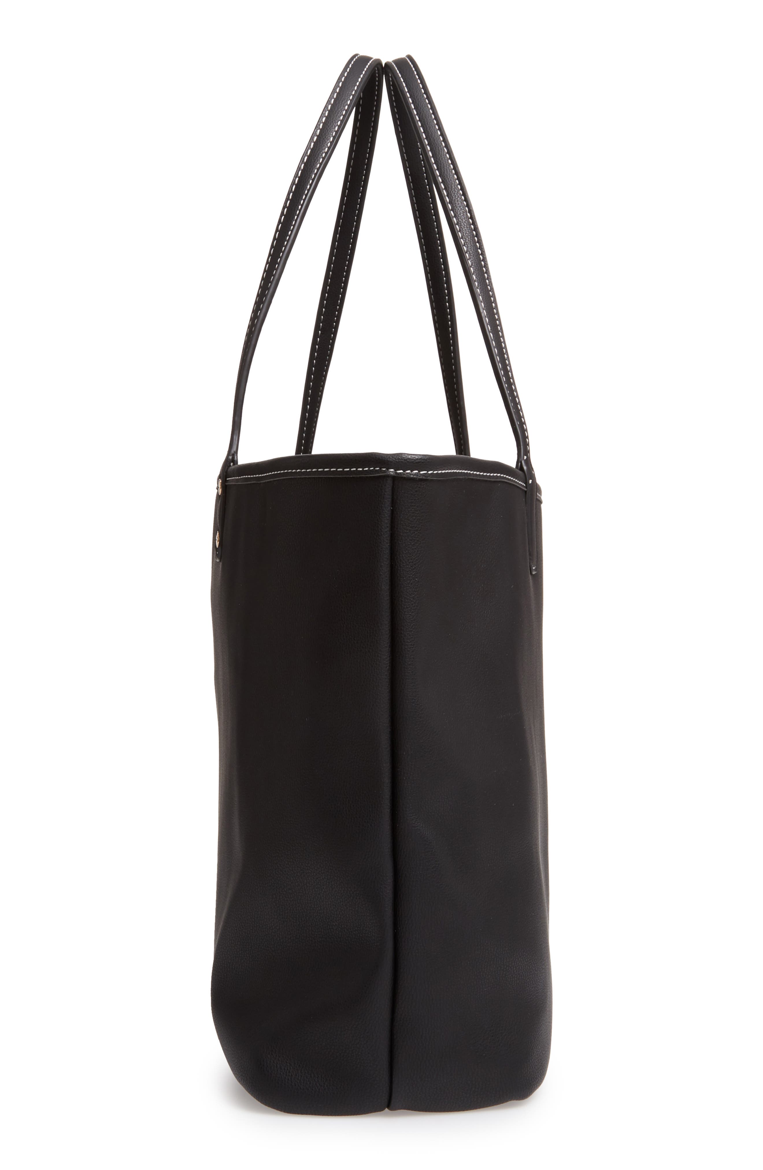 Mali + Lili Evie Reversible Vegan Leather Tote, Alternate, color, 