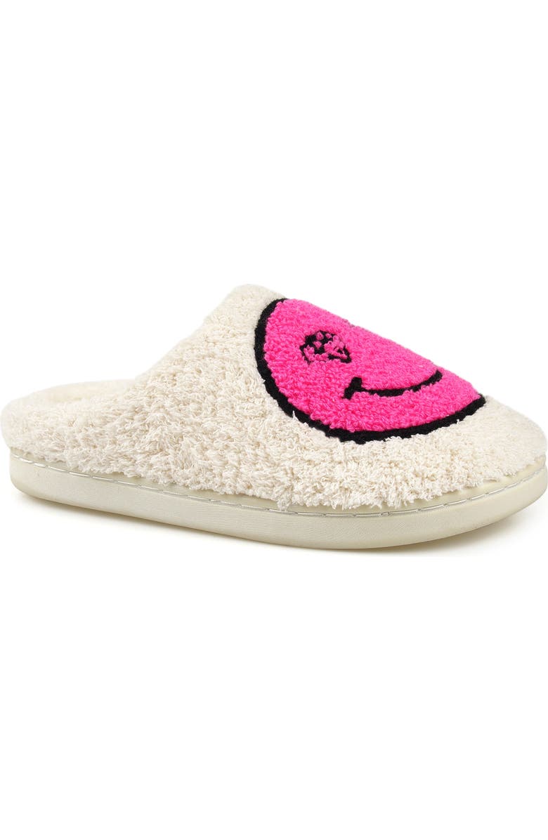 ROCK AND CANDY Scuff Slipper, Main, color, White Fabric - Whtfb