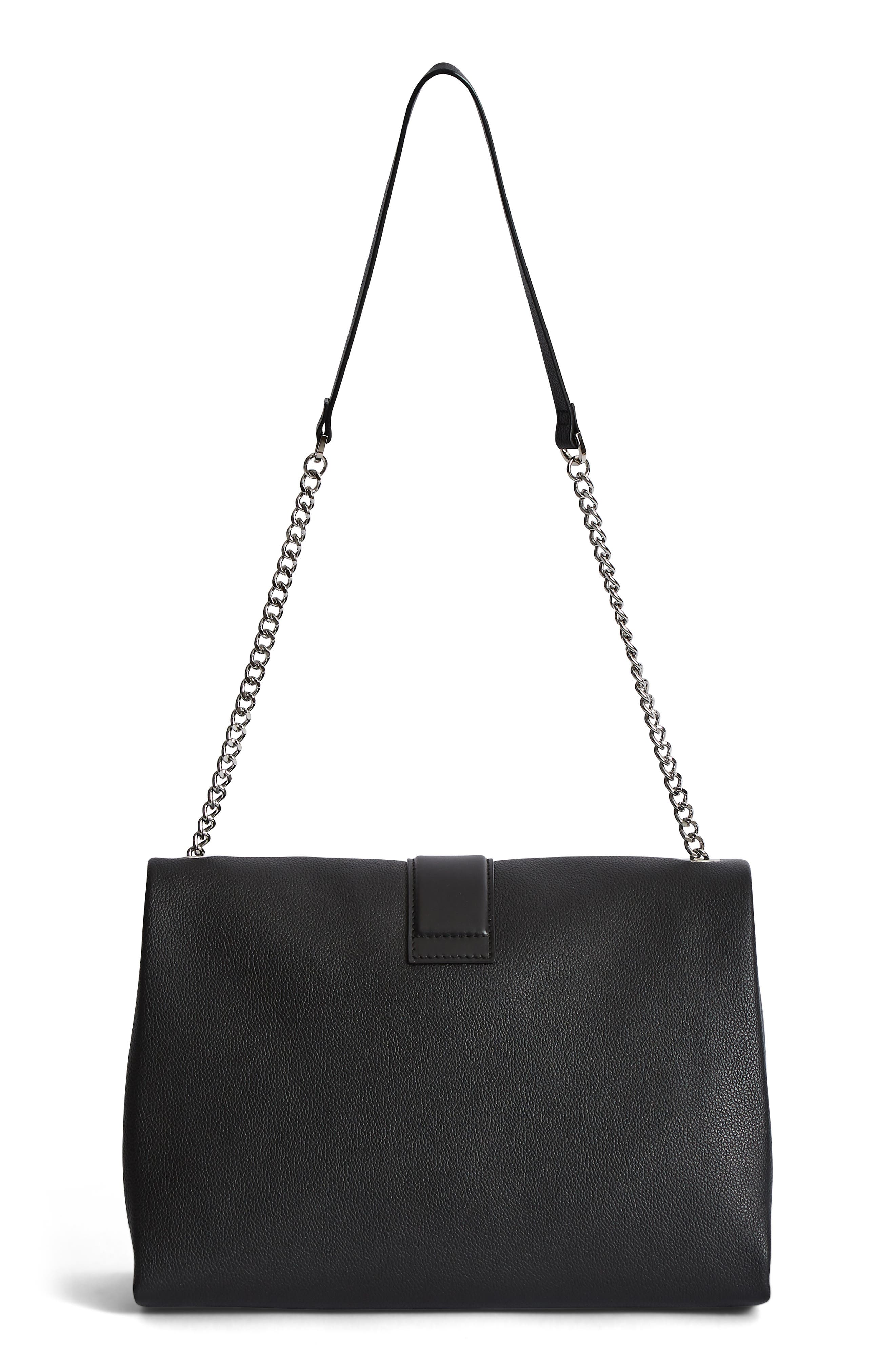 Reiss Maya Leather Shoulder Bag, Alternate, color, 