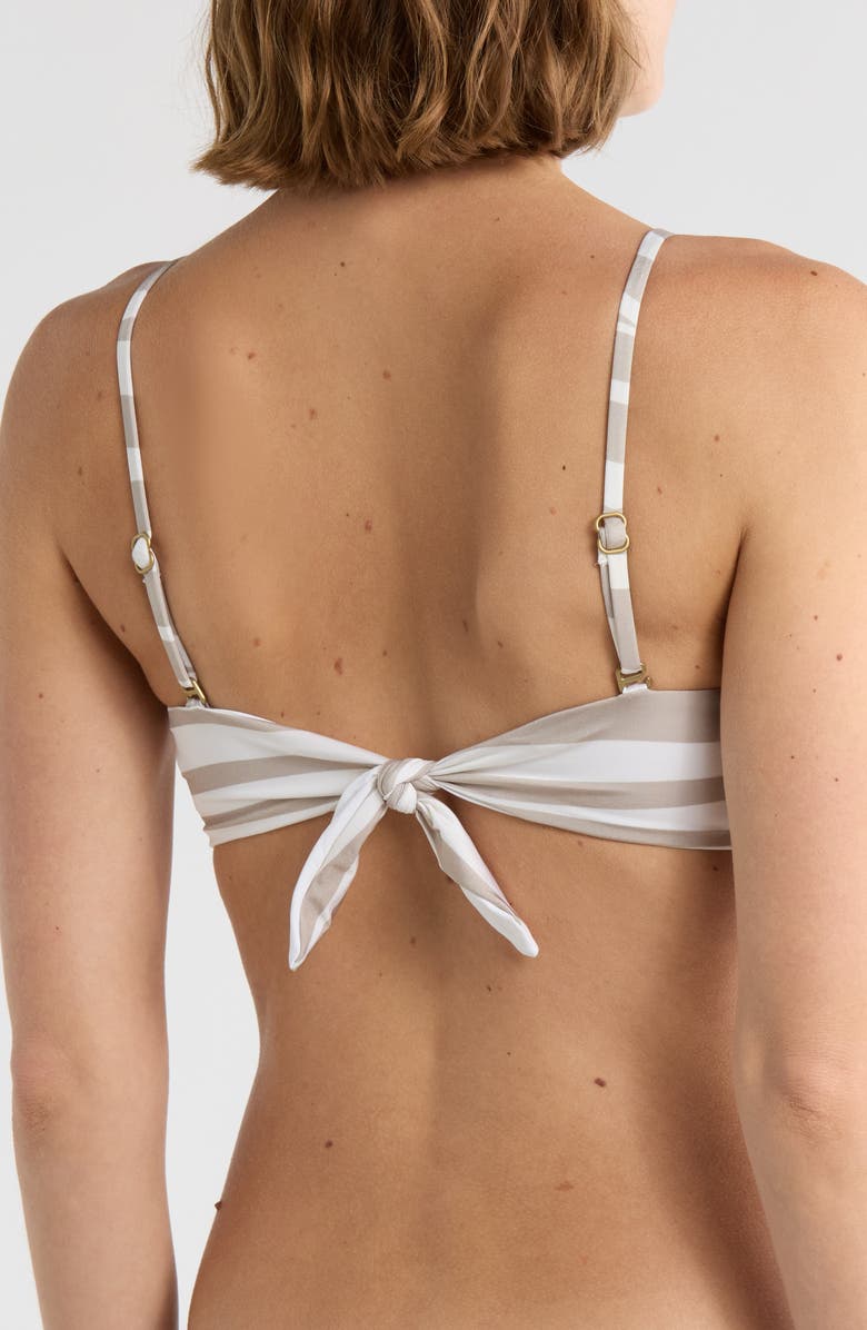 Vitamin A<sup>®</sup> Mila Bandeau Bikini Top, Alternate, color, Beige Multi Stripe