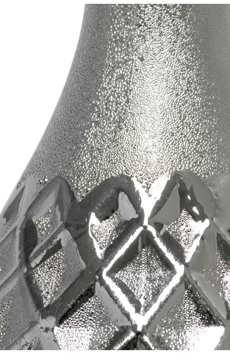LALIA HOME Diamond-Cut Table Lamp, Alternate, color, Metallic Silver/White