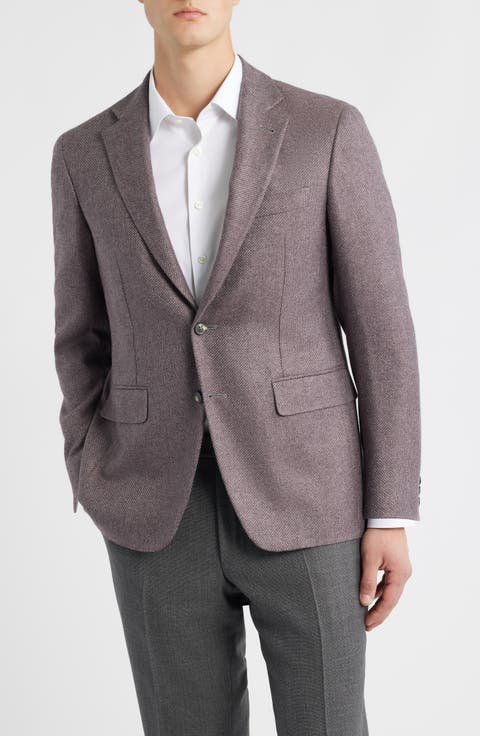 Kei Trim Fit Birdseye Cashmere & Silk Sport Coat