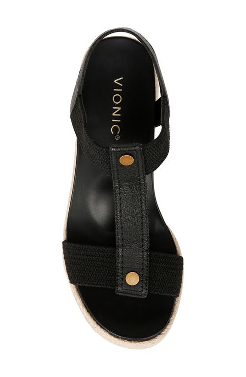 Vionic Calera Espadrille Wedge Sandal In Black