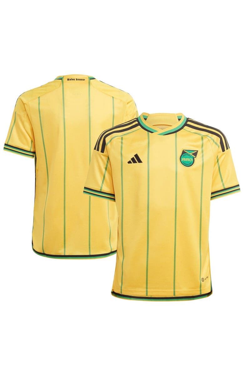 adidas Youth adidas Yellow Jamaica National Team 2023 Home Replica Jersey, Main, color, 