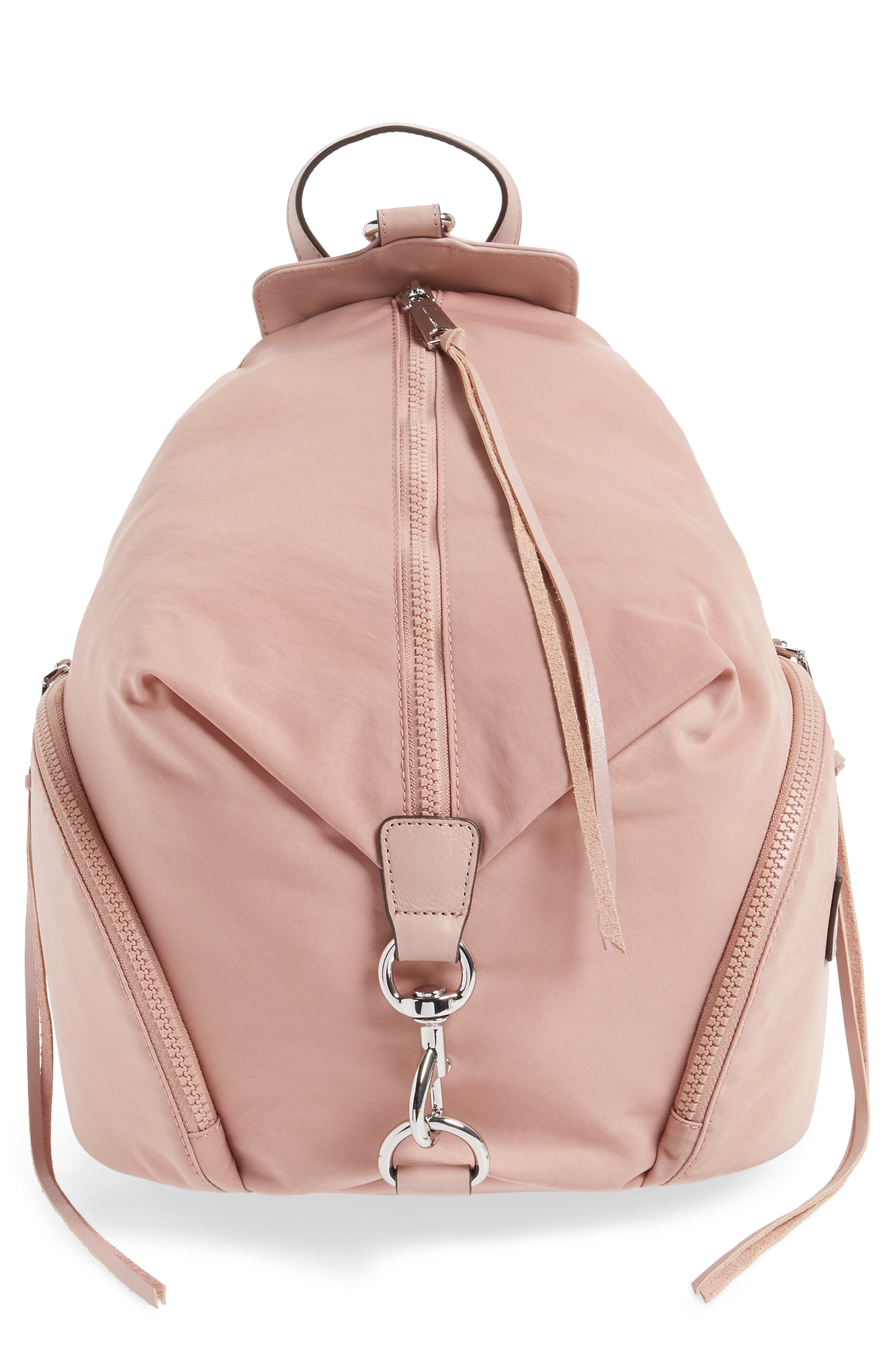 Julian Nylon Backpack, Main, color, VINTAGE PINK