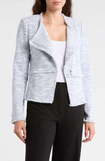 Amanda & Chelsea Fringe Tweed Moto Jacket