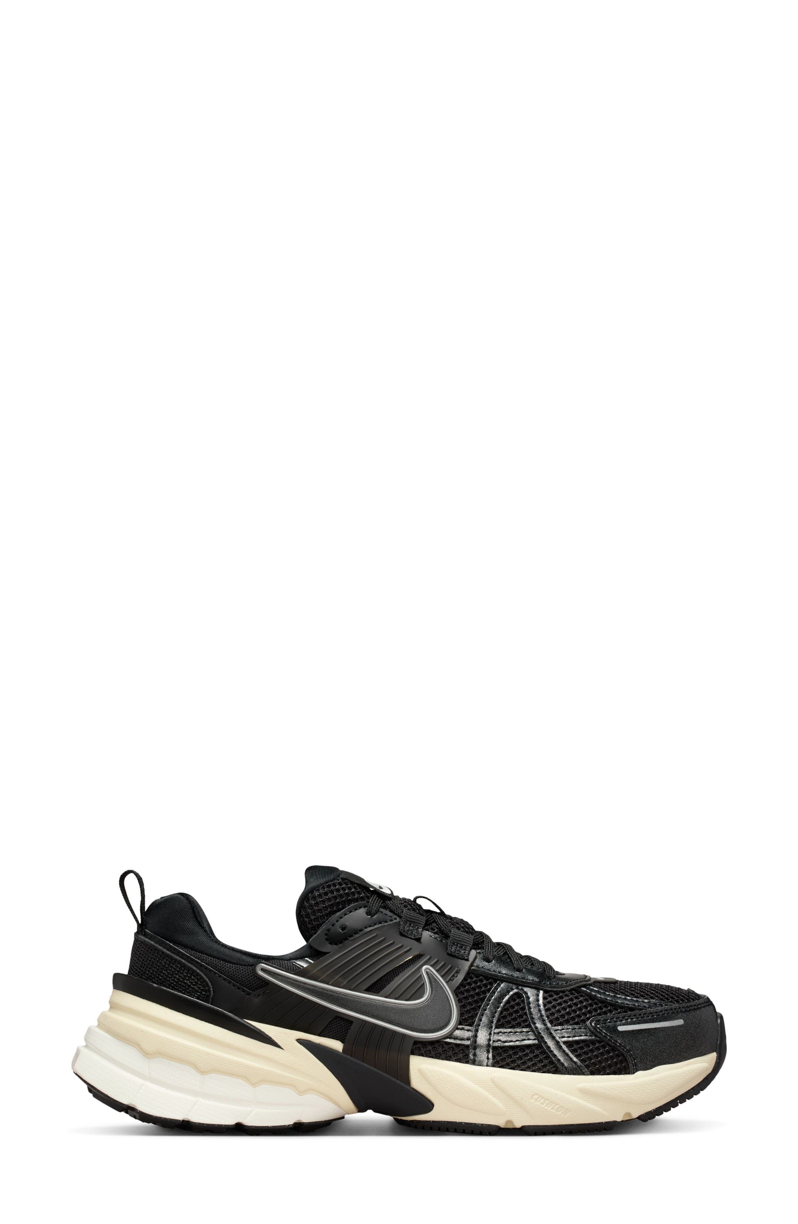 Nike V2K Run Sneaker, Alternate, color, Black/ Black/ Silver/ Muslin
