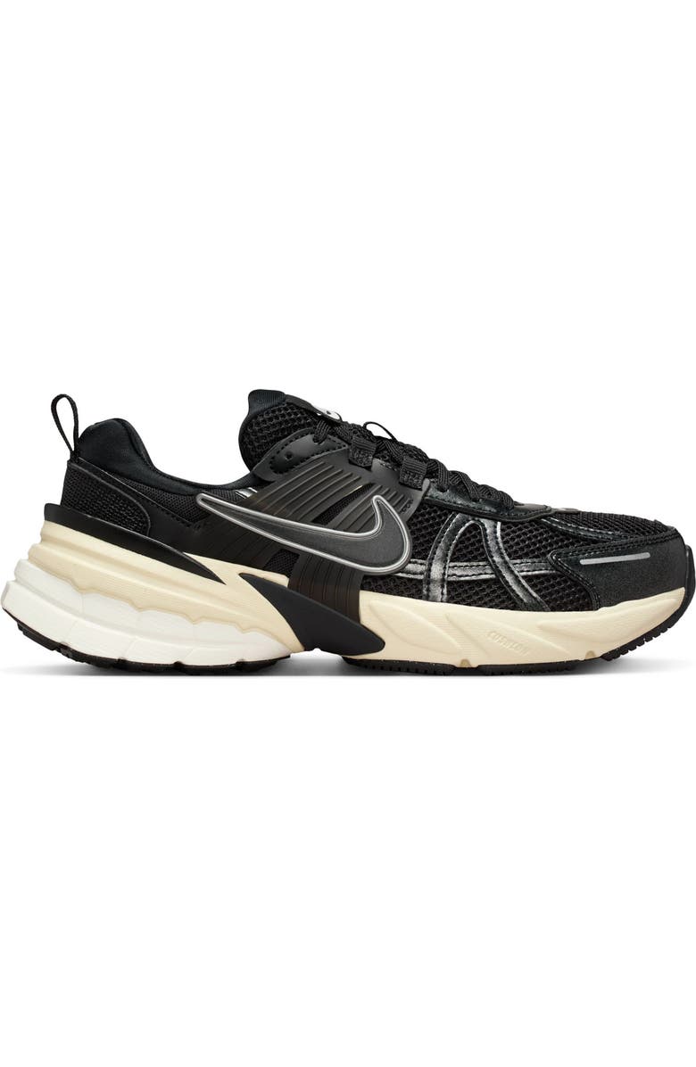 Nike V2K Run Sneaker, Alternate, color, Black/ Black/ Silver/ Muslin