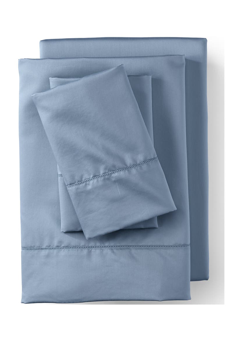 700 Thread Count Luxe Sateen Egyptian Cotton No Iron Bed Sheet Set, Main, color, Blue Pewter