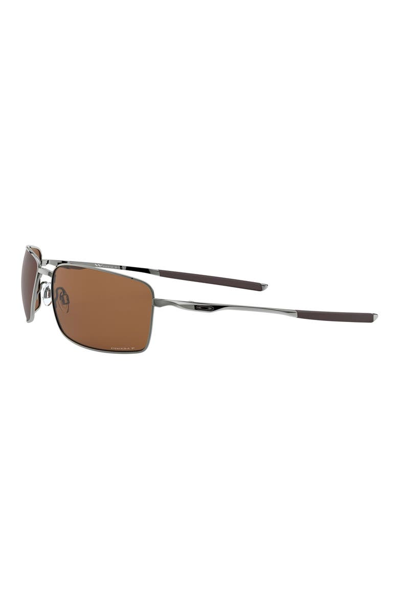 60mm Polarized Rectangle Sunglasses, Alternate, color, TUNGSTEN/ PRIZM TUNGSTEN